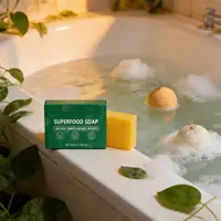 Savon au citron, curcuma et acide kojique, éclaircissant la peau, resserrant les pores, contrôlant le sébum, nettoyant pour le corps, réduisant la sécheresse, savon au miel 100g 3