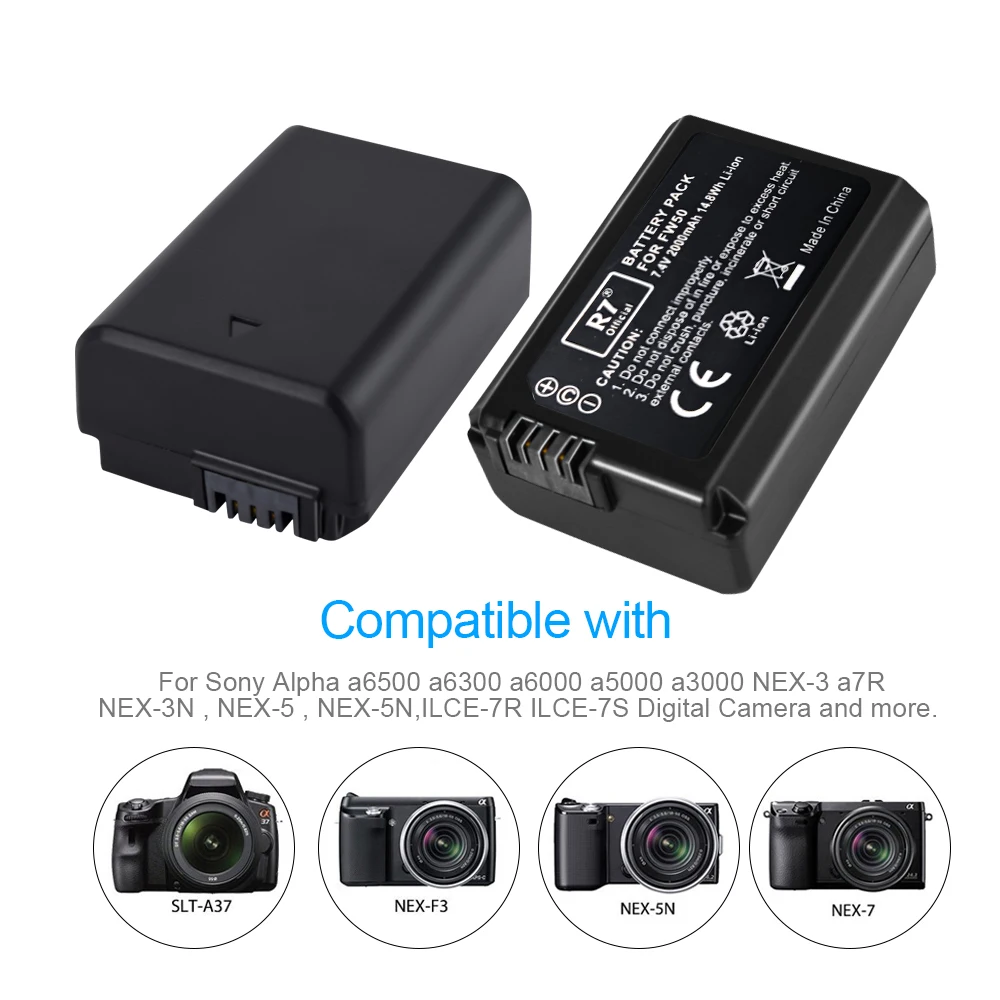 Sony A5100 Sony A6300 Charger Sony A5100 BM Premium 2-Pack NP-FW50