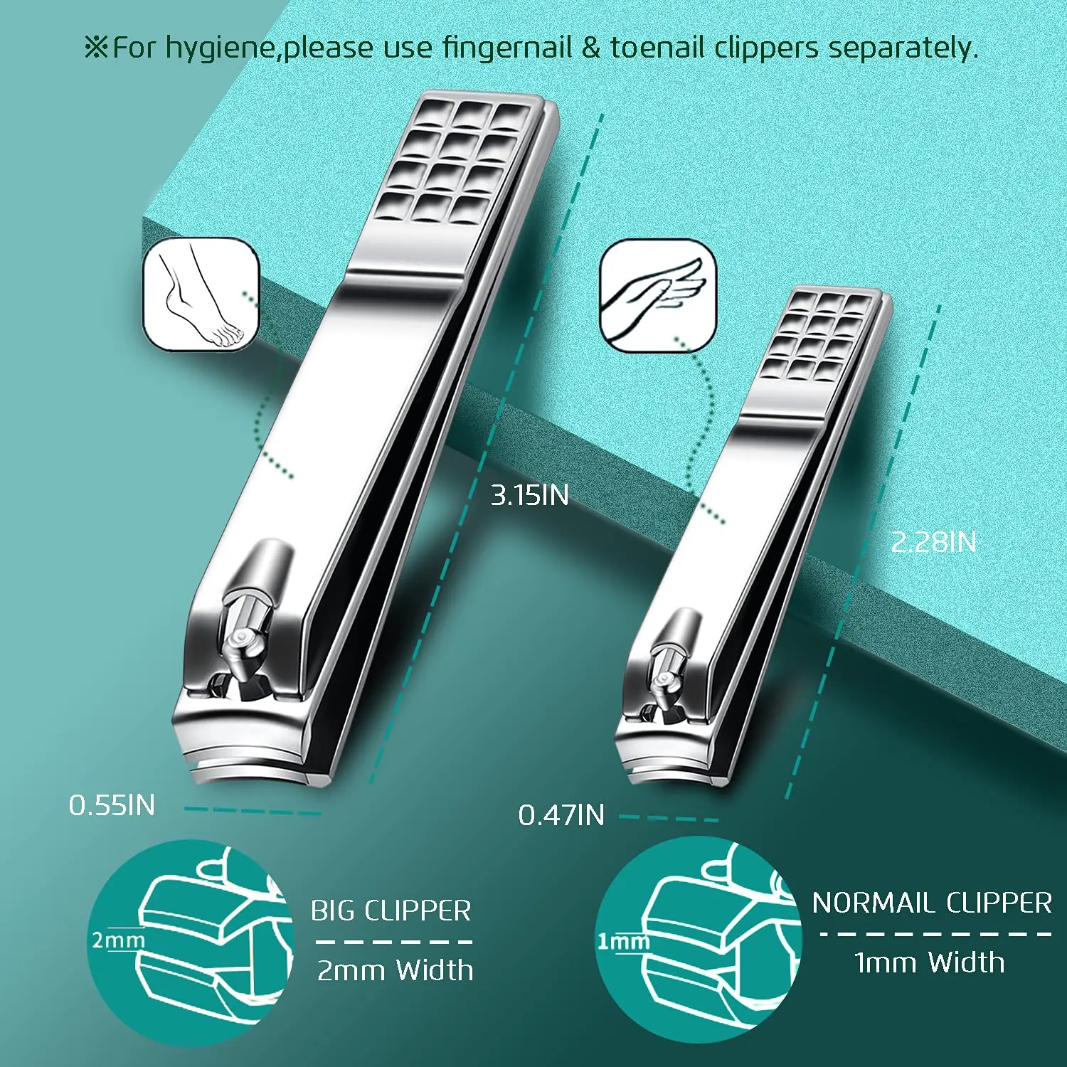 Professional Stainless Steel Nail Clippers Manicure Set