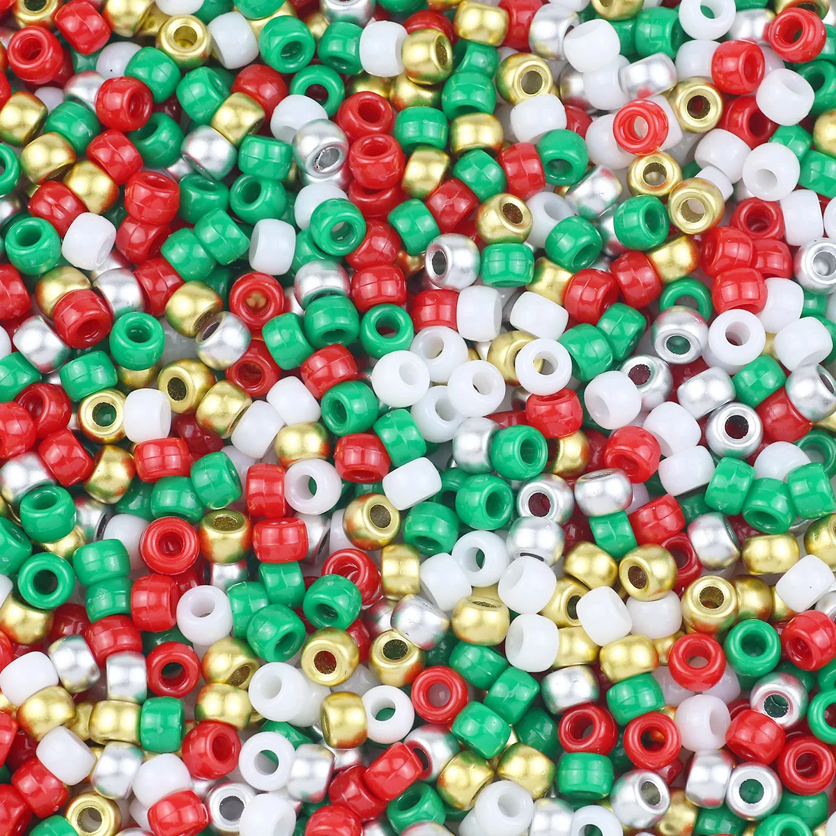 sourcing map 1000 perline pony arancioni, 6 x 9 mm, in plastica acrilica, per collane, portachiavi, gioielli, orecchini, trecce per capelli
