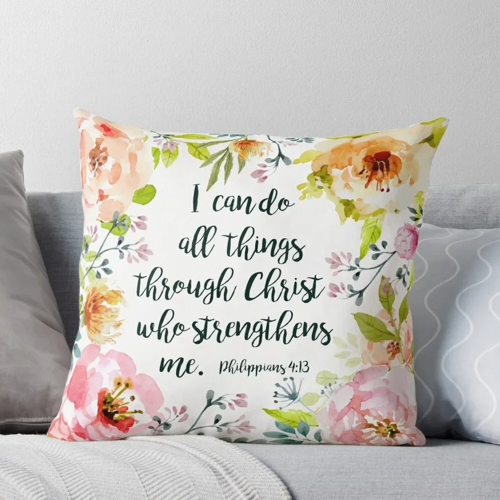 

I can do all things Throw Pillow christmas ornaments 2024 Christmas Pillow Cases