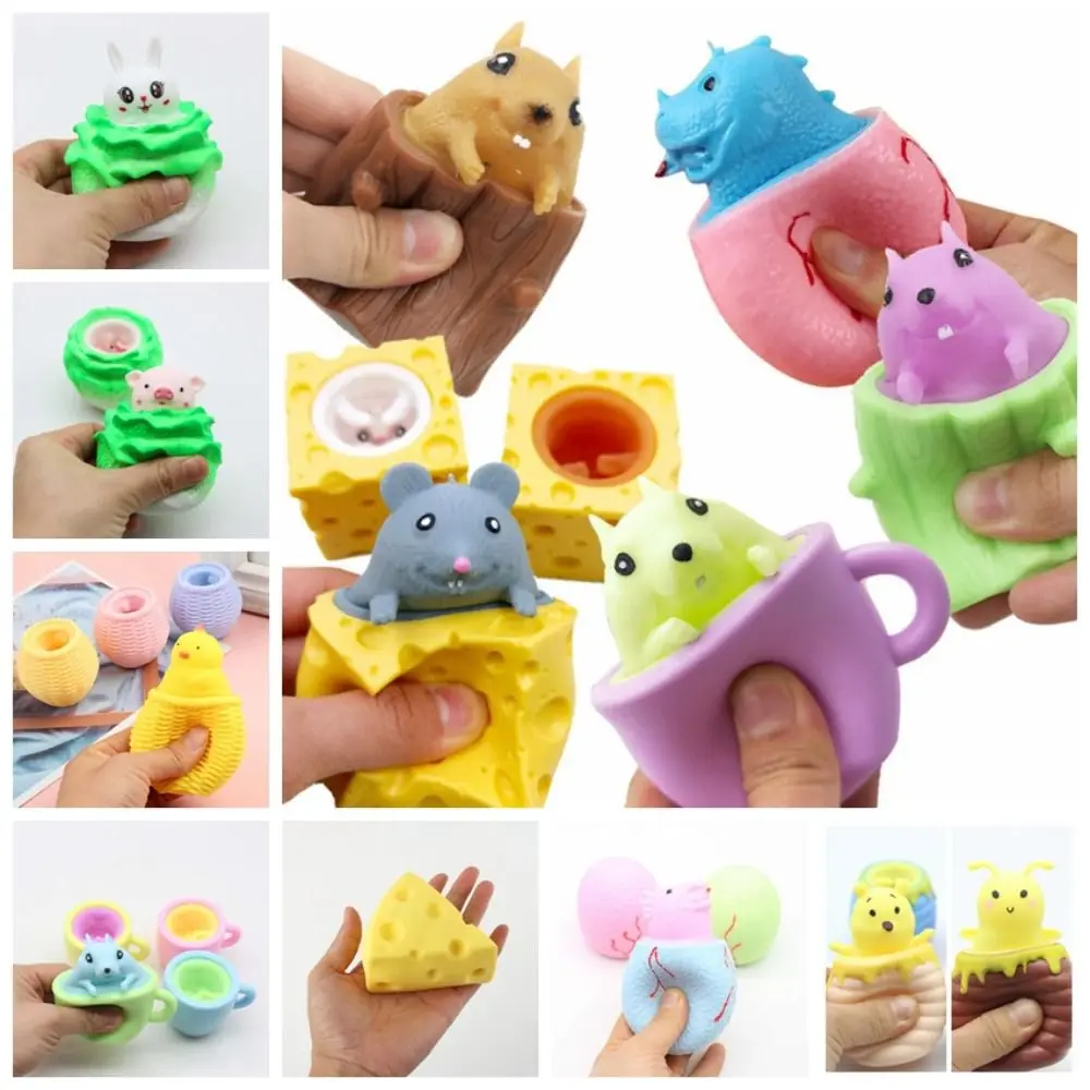 

Tea Cup Squirrel Pop Up Mouse and Cheese Interesting Cabbage Rabbit Cabbage Pig Multiple Types Random Color Practical Jokes