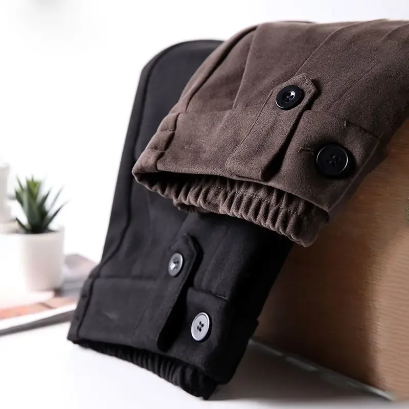 Pantaloni Haren a tubo dritto allentato sottile a vita alta tinta unita da donna autunno e inverno Pantaloni da donna da ufficio alla moda e casual 6