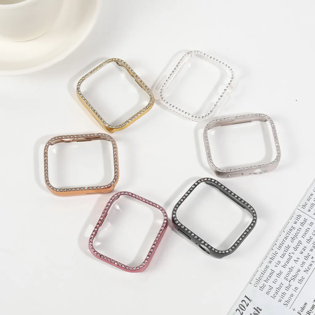 Elegant Diamond-Embellished Watch Protective Bumper Frame