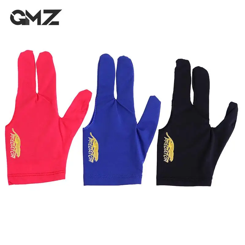 1pc Spandex Snooker Billiard Cue Glove Pool Left Hand Open Three Finger Accessory