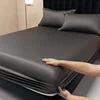 WOSTAR 100s Long Staple Cotton Fitted Sheet Elastic Mattress Cover Hypoallergenic Breathable Bed Linen Luxury Double Bed 150x200 1