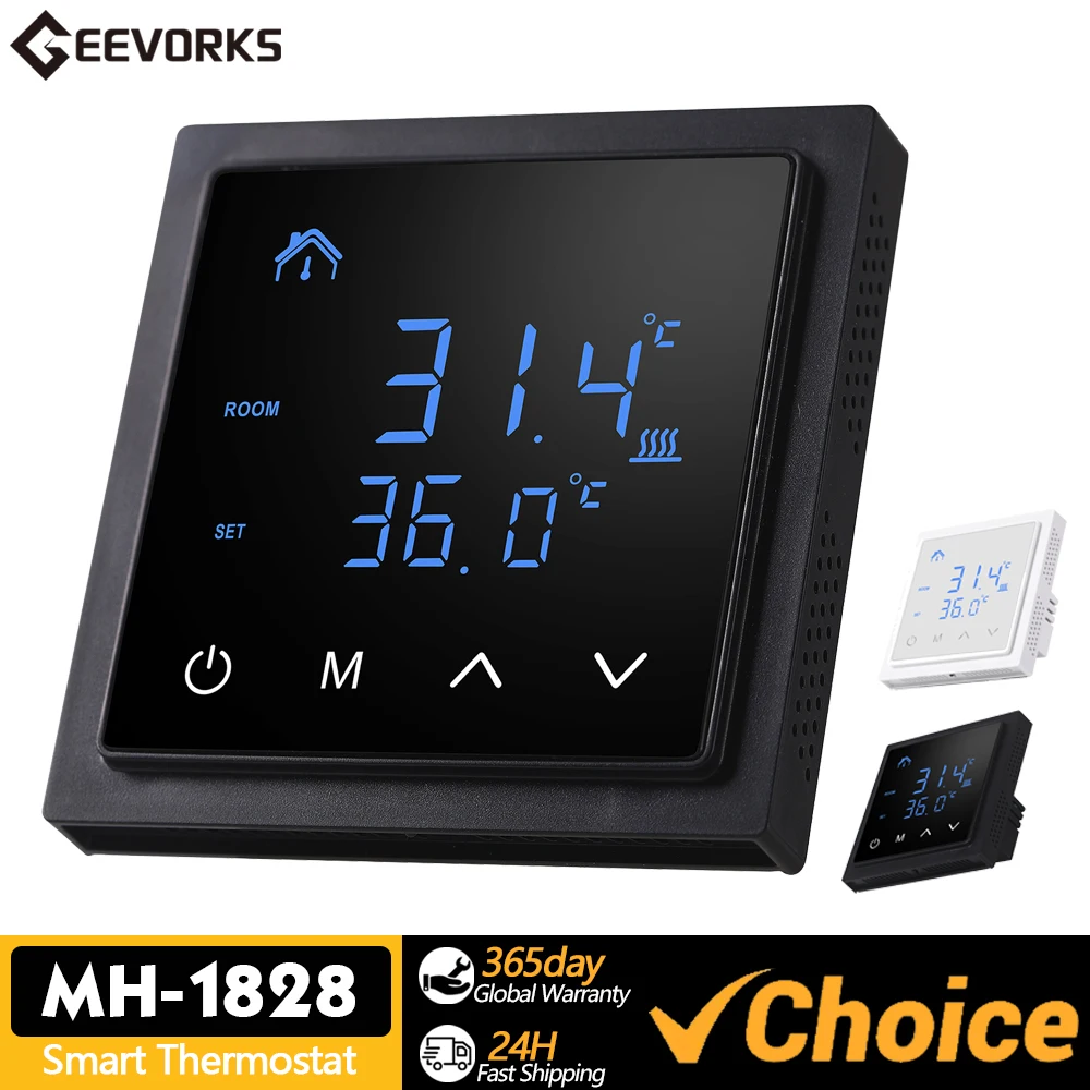 Advanced Smart Thermostat with LED Touchscreen for Floor Heating Systems