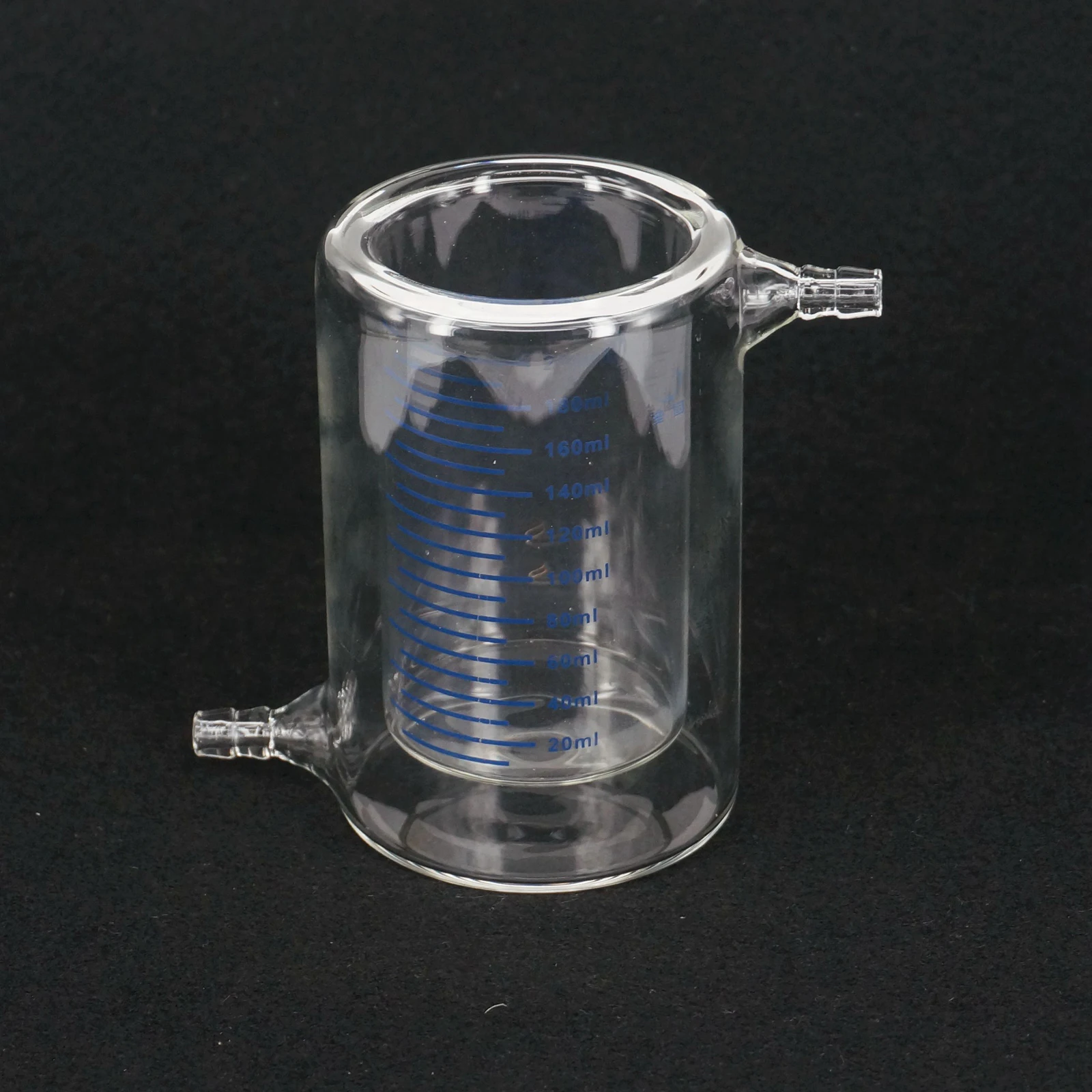 

200ml Laboratory Jacketed Borosilicate Glass Beaker Double Layer Beaker for Photocatalytic Experiment