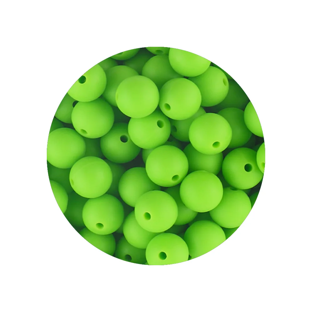 Vibrant Silicone Beads for DIY Jewelry Crafting - 50 Pieces, 12/15mm