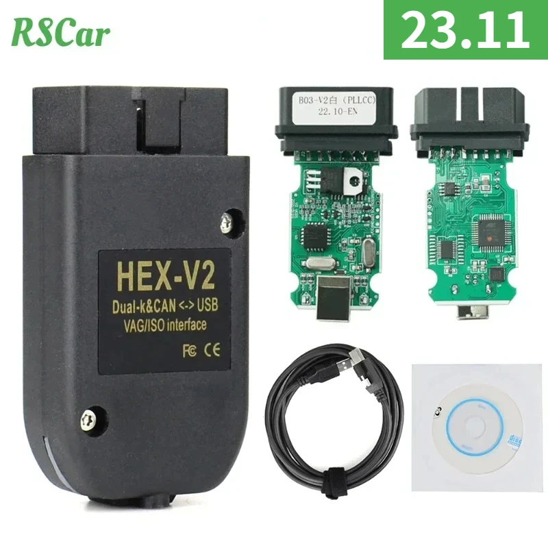 2024 New V23.11 VaGCOM Scanning Tool for Volkswagen for Audi for Skoda for  Seat ATMEGA162 VAG HEX Scanner USB Interface - AliExpress