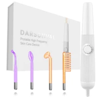 Darsonval High Frequency Facial Machine Skin Therapy With 4 Combination Neon Argon Wands  Remove Wrinkles Acne Beauty Facial 1