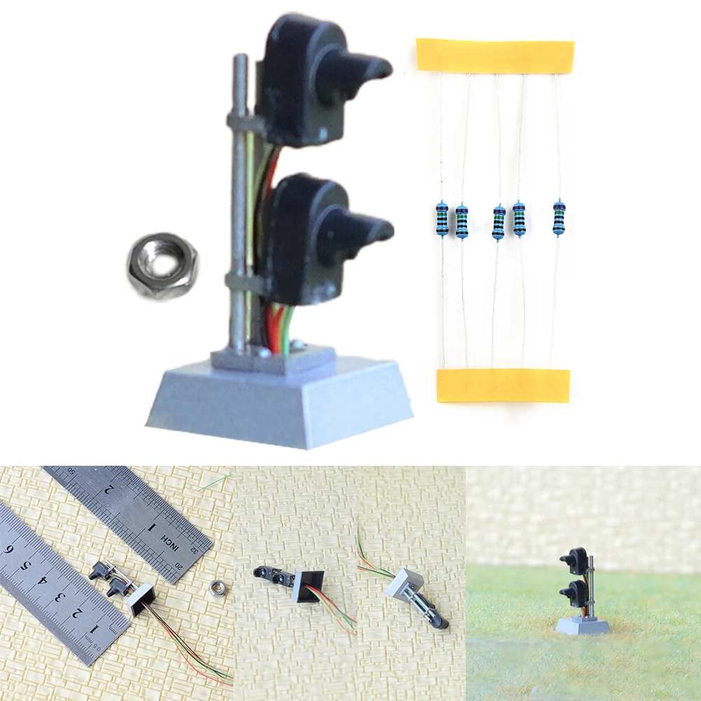 HO Scale Dwarf Searchlight Signal Ground 2 Targets Green/Red Dwarf