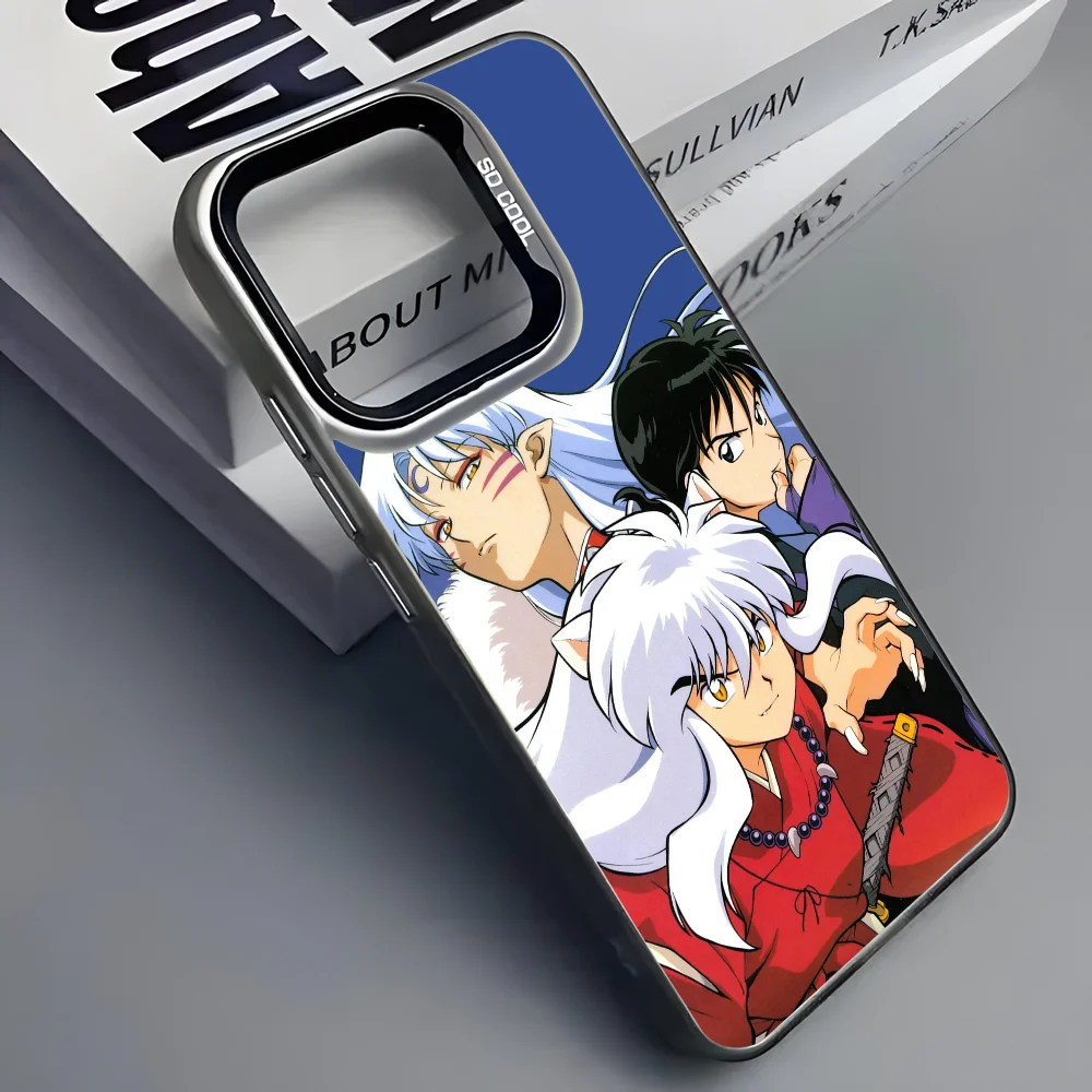 I-Inuyasha S-Sesshomaru Handyhülle für iPhone 16 15 14 13 12 11 Pro Max Grau Schwarz Matt Laser Metallic Aurora Funda – Detail 12