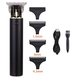 Cordless Electric Hair Trimmer and Shaver for Men - Travel-Friendly Grooming Tool (T9-2101 Black)