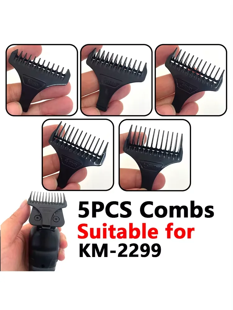Kemei Hair Trimmer Limit Comb Universal Black Guards Hairdresser Hair Cutting Guide for KM-1931 KM-2299 1 2 3 4 5mm