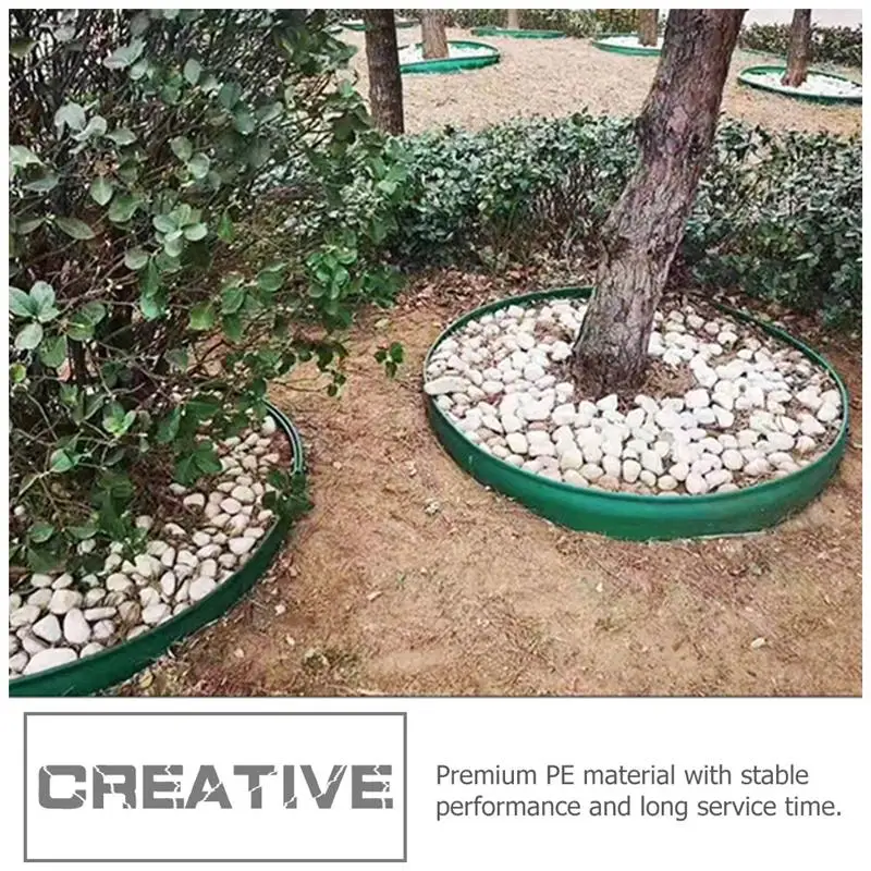 2M Garden Edging Border Coil Plastic Fencing Lawn Edging Belt Flexible Gardening Path Barrier Protective Stone Separation Random Color