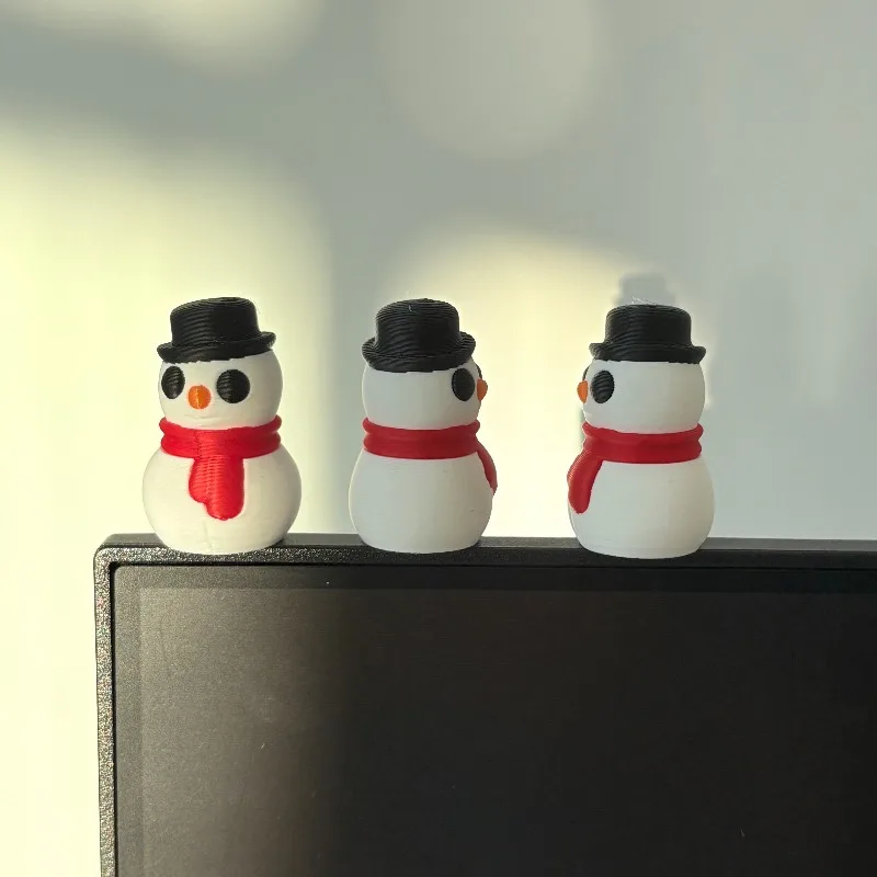 3D Printed Mini Snowman Ornament 3