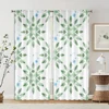 2pcs, Popular Curtains Boho Eucalyptus Leaf Pattern Polyester Easy Install (without rod) Decorations Clearance Perfect for 2
