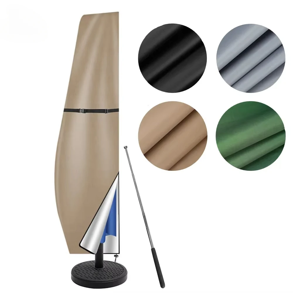 265CM Patio Umbrella Cover Waterproof Outdoor Anti-UV 210D Umbrella Cover with Zipper (Fit Offset 9ft-12ft)