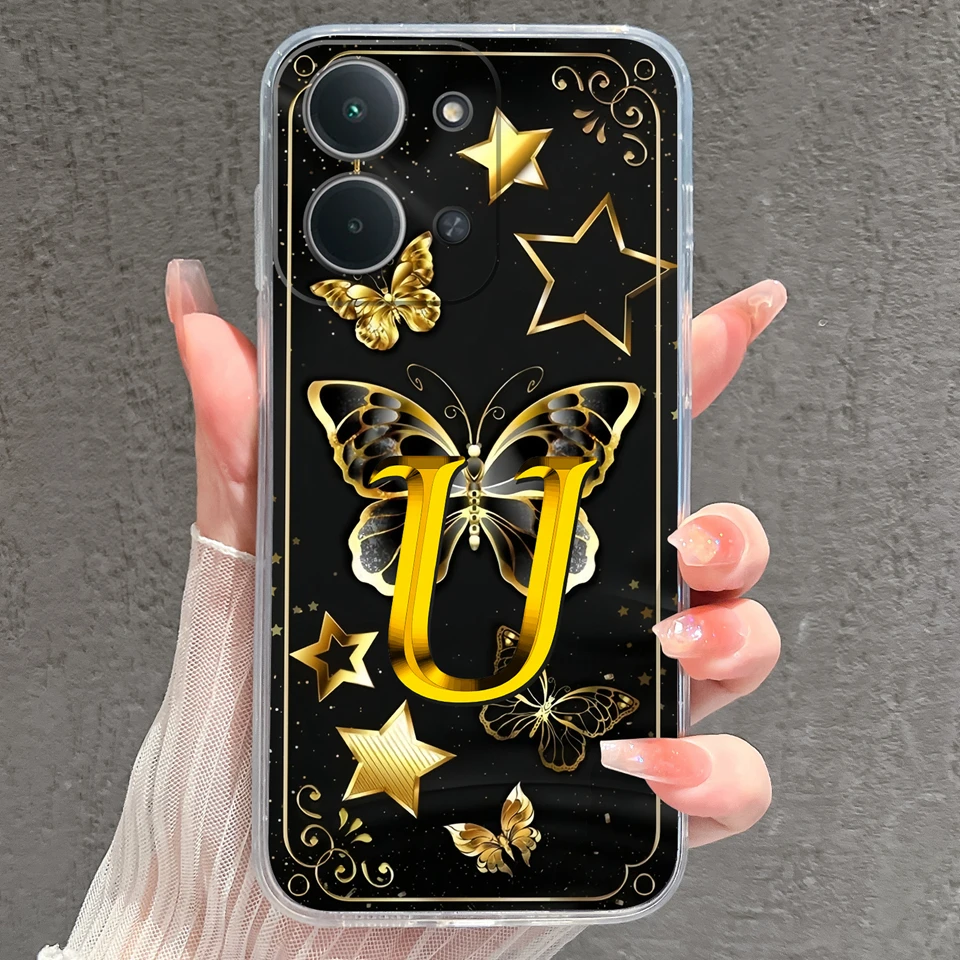 Yellow Star Butterfly Soft Transparent Phone Protector Case