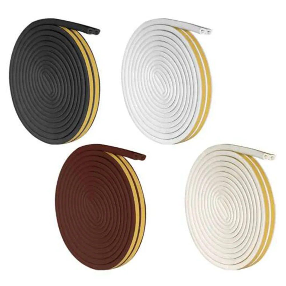 6M Weatherstrip Seal Tape for Doors EPDM Foam Rubber Excluder Windproof and Dustproof Protection for Casement Frames