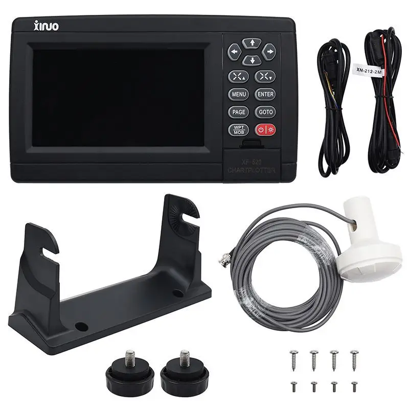GPS Navigator Xinuo XF-520 5'' Marine Satellite Color LCD Display Dual-Mode Positioning Boat Chart Plotter GPS Navigation Marine GPS Navigator