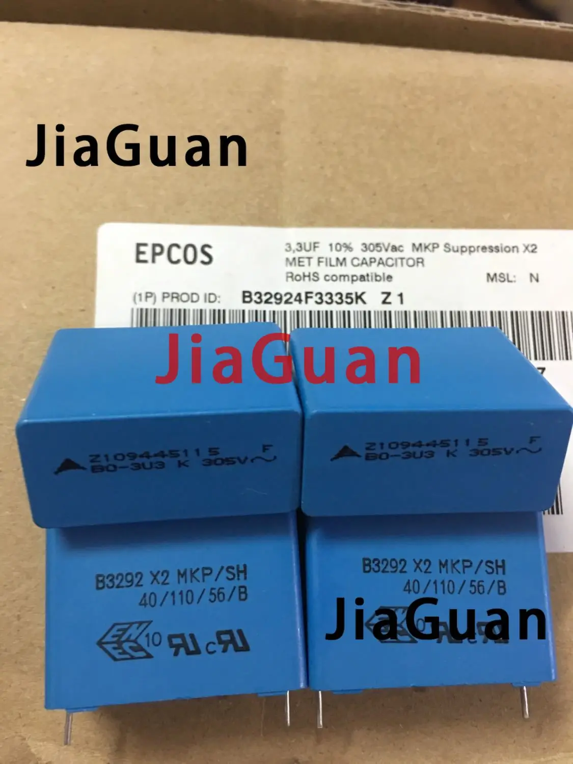 6 шт. новые EPCOS B32924F3335K 3 мкФ 305VAC PCM27.5 B32924 335/305VAC p27.5mm 3300NF 3.3UF305VAC 3U3 | Электроника