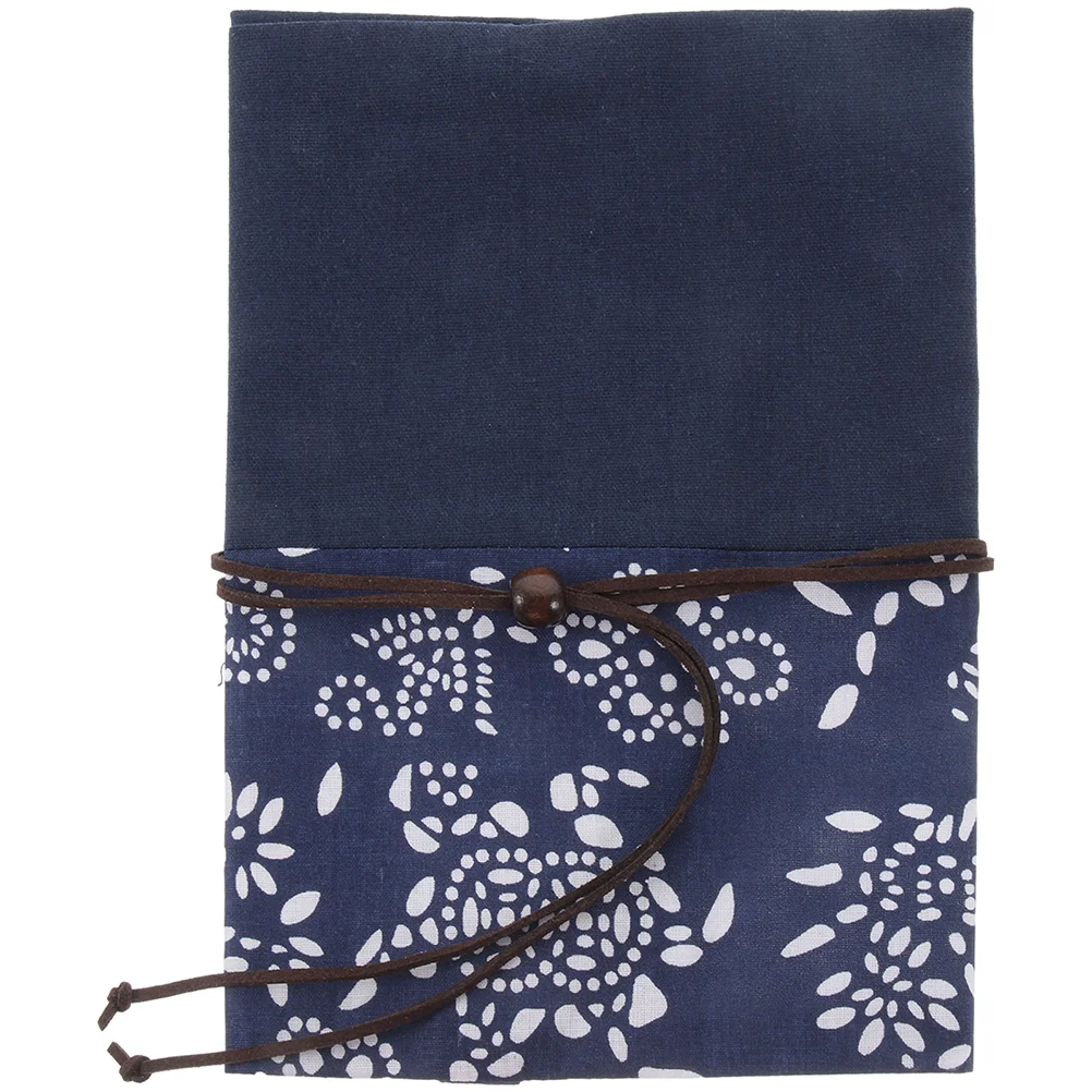 

Ink Blue Dyed Cloth Book Cover Protector Decorative Sleeve Pouches Fabric Covers Fashion Books