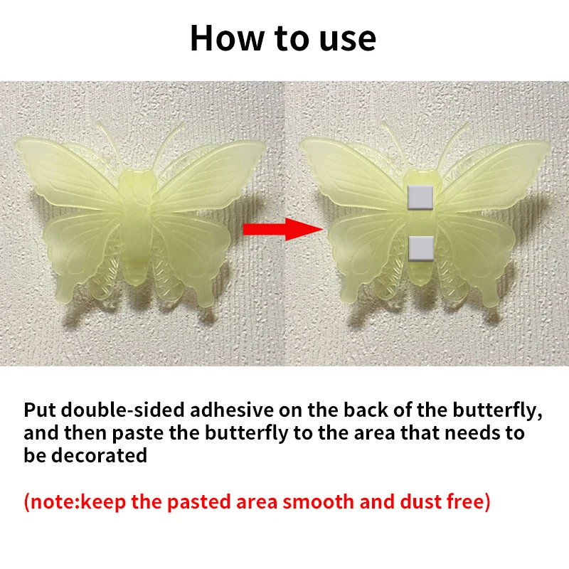 Wall Stickers Butterfly glow in the dark room decor Noctilucent Luminous Plastic Sticker Ceiling Decal Home wallstickers