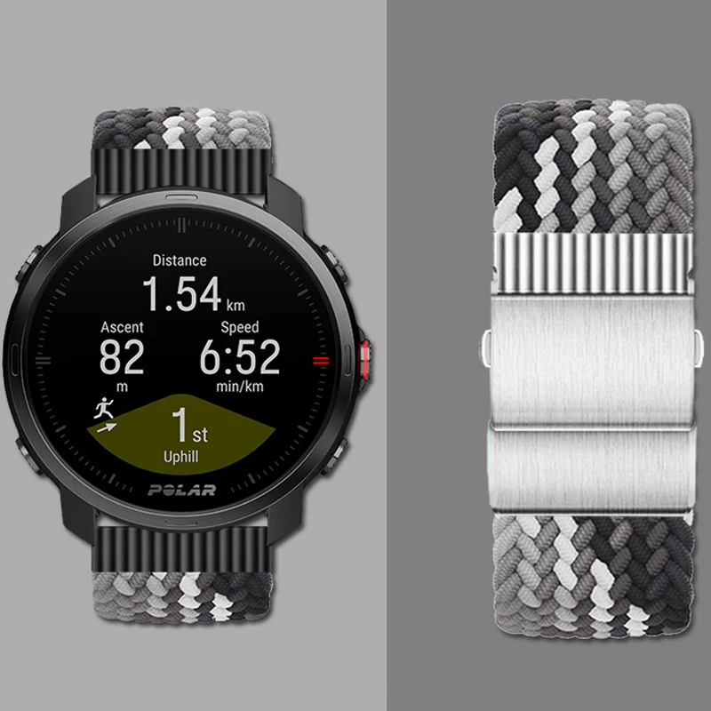

Elastic Braided Strap For POLAR Pacer Grit X Pro Titan Watch Band Nylon Adjustable Bracelets For Vantage M2 M Correa Wristband
