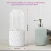 360 Rotating Cosmetics Makeup Brush Organizer with Lid Dustproof Large Capacity Cosmet Holder Box for Jewelry Pen 1PC 2