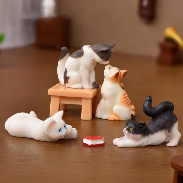 GANAZONO 10 Pcs Modelo De Gato Brinquedos De Figura De Gato Jogo De  Estatuetas De Gato De Miniaturas De Gatos Conjunto De Enfeite De Gatinho  Mini