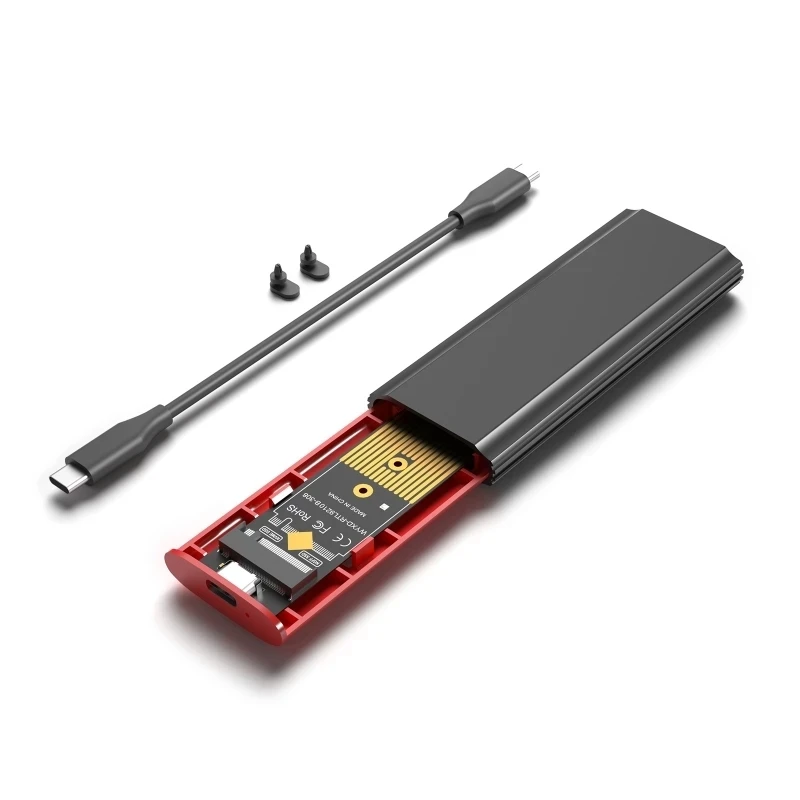 M.2 NVMe SSD Enclosure Adapter Tool-Free USB C 3.1 Thunderbolt 3 10Gb NGFF Sata PCIe M-Key for 2230 2242 2260 2280 Dual Protocol