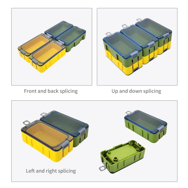 3Pcs Mini Fishing Box Set Plastic Storage Organizer Luminous Feature