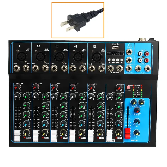 LEEDOAR Professional Sound Mixer Table Stage Live Studio Karaoke Mini Audio Mixer Usb Sound
