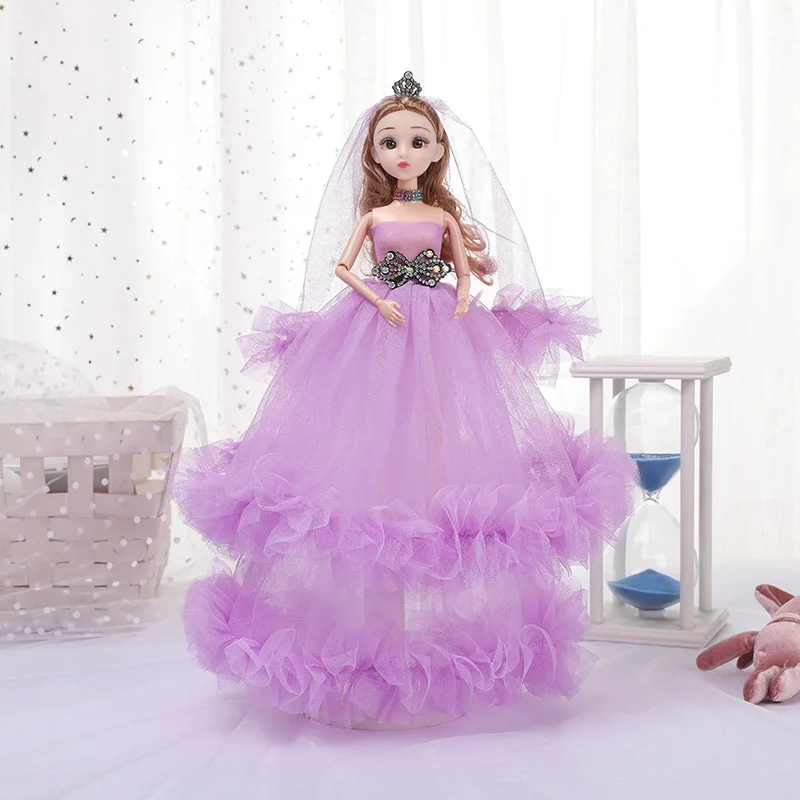 

Bjd Doll Full Set with Wedding Dress Princess Fashion Doll Movable Joint Children's Toys Gifts for Girls Kids