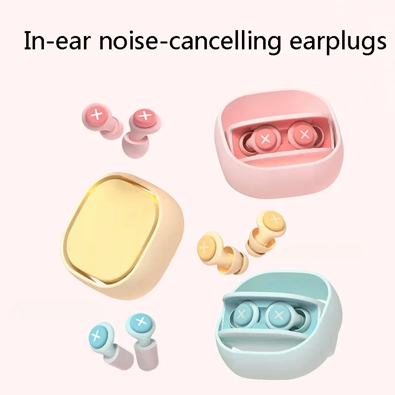 Premium Silicone Noise-Canceling Earplugs for Soundproof Sleep, Anti-Noise Soft Foam Protection