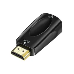 HDMI to VGA Cable Converter with 1080P HD Video and Audio Support (Black)