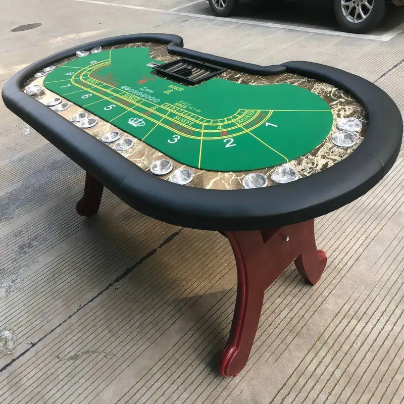 

Nine-person baccarat table poker chips entertainment props Texas blackjack roulette than the size of dragon and tiger poker.