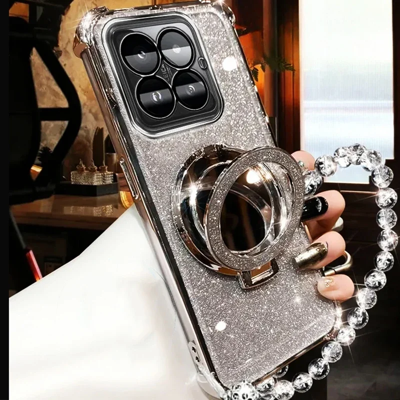 Glitter Crystal Bracelet Phone Holder Case - Stylish Bracket Cover