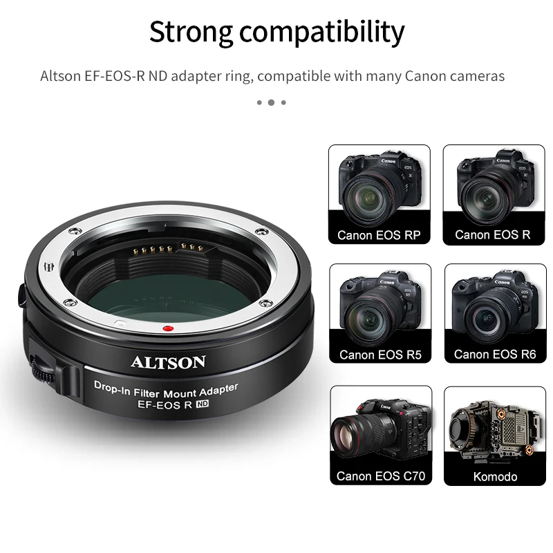 Altson-eos r Anel Adaptador Micro Câmera Única Filtro Escurecimento nd Canon ef e Ef-s Mount ef para Adaptador rf - Image 6