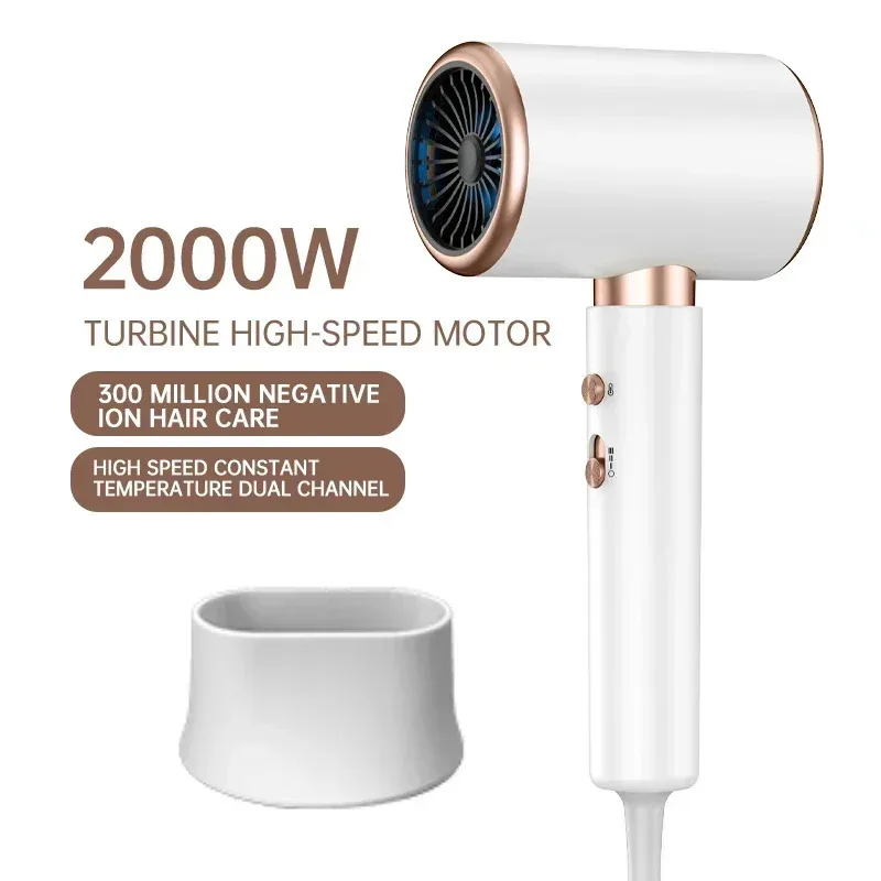 F37 High-Speed Electric Hair Dryer - Turbine Airflow, Low Noise, Quick Drying for Home & Salon, Hair Tools