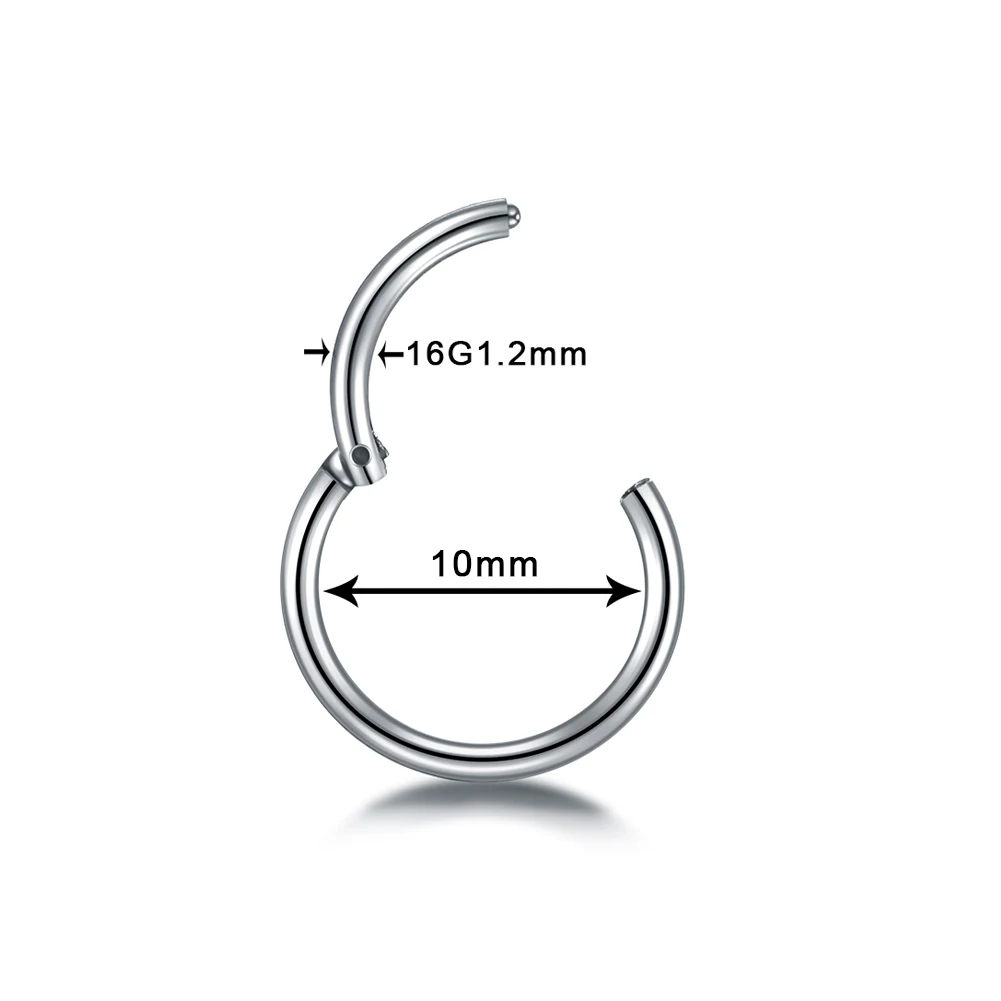 Nose Rings 6/8/10/12mm Stainless Steel for Women Men