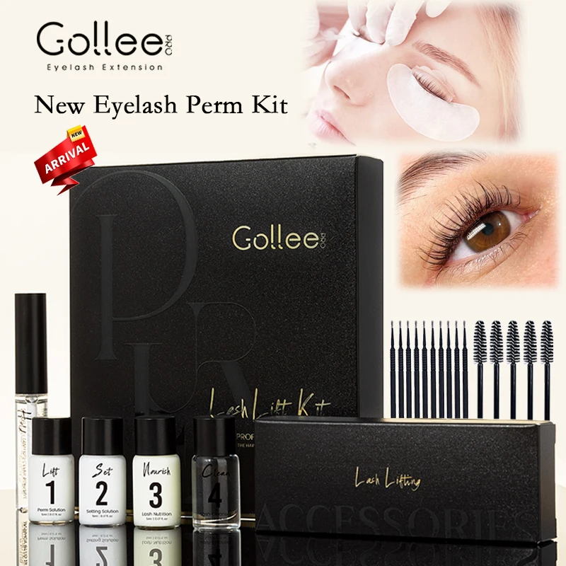 Nuovo Gollee Lash Lift Kit Trattamento Nessun Danno Enhancer Ciglia Permanente Set Durata 4-6 Settimane Fissaggio Ciglia Curling Trucco