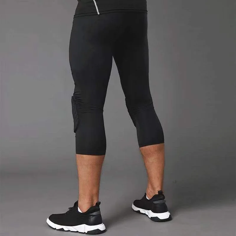 2024 new Basketball Tight Anti-collision Pants Men's Cropped Honeycomb Sports Leggings Knee Sports Protector Playing Equipment