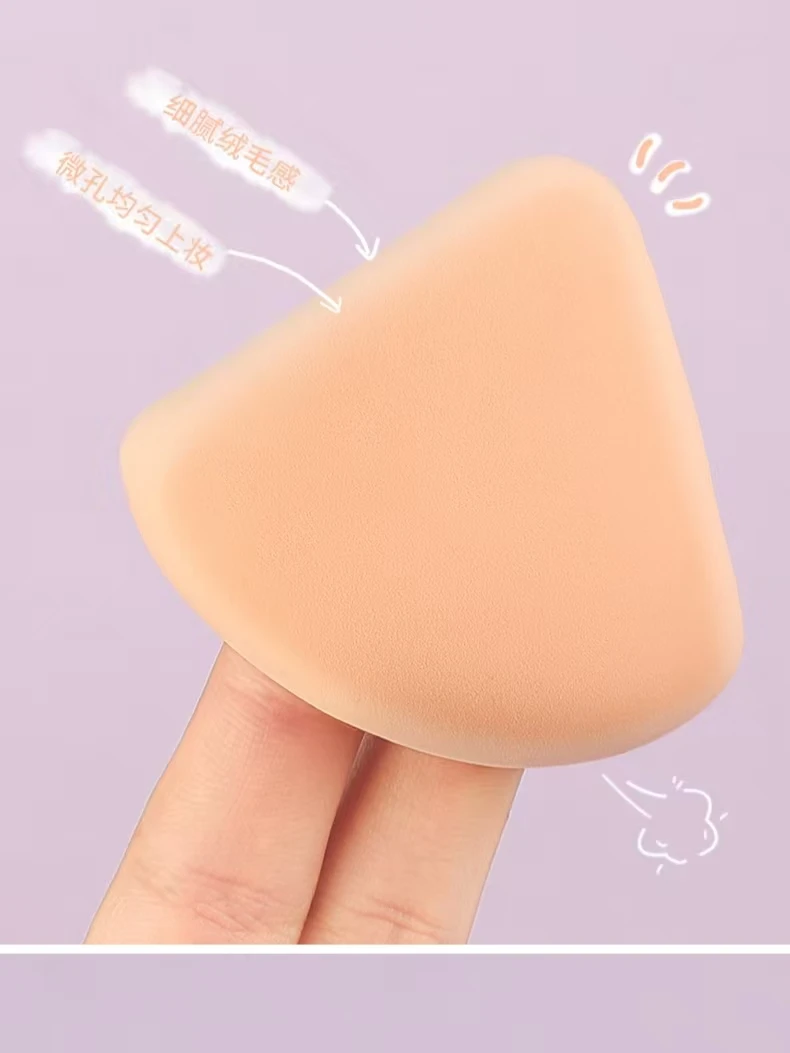 5pcs Round Square Triangle Shape Makeup Sponge Puff Dry Wet Dual-use Soft Cotton Candy Air Cushion Foundation Powder Puff