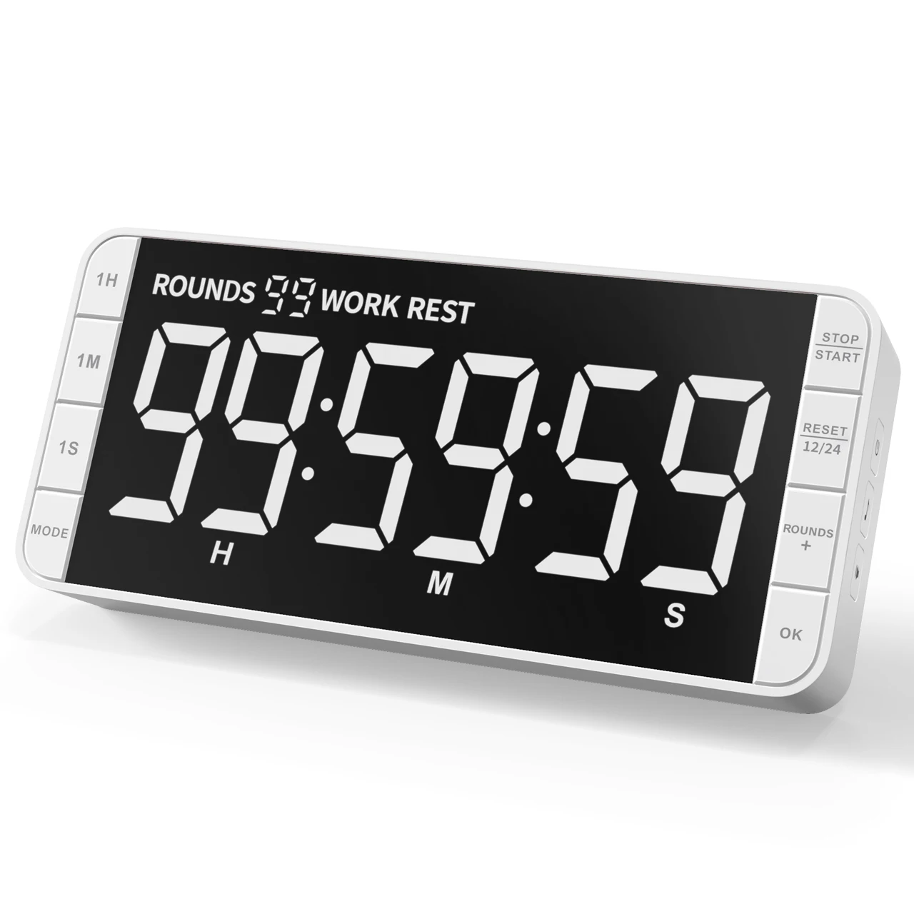 7.8'' Large LED Magnetic Timer Rechargeable Adjustable Volume Countdown/Countup Timer for Kitchen Classroom Kitchen Clock Timer