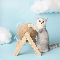 Boule à Gratter pour Chat, jouet de chaton, en sisal, planche à boules en corde, meulage des pattes, fournitures de meubles d'animaux de compagnie, résistants à l'usure 