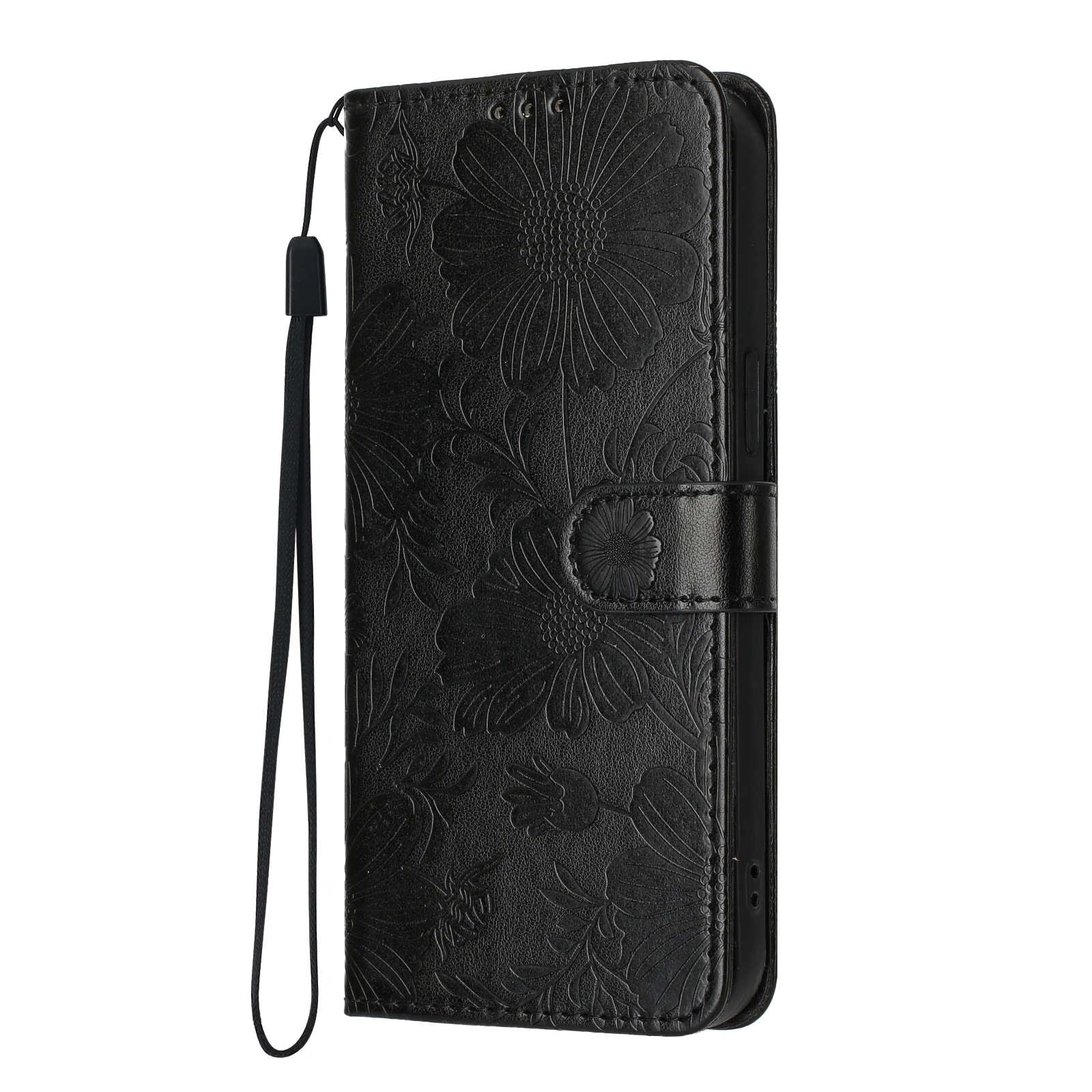 Sunflower Leather Wallet Flip Phone Case Cover