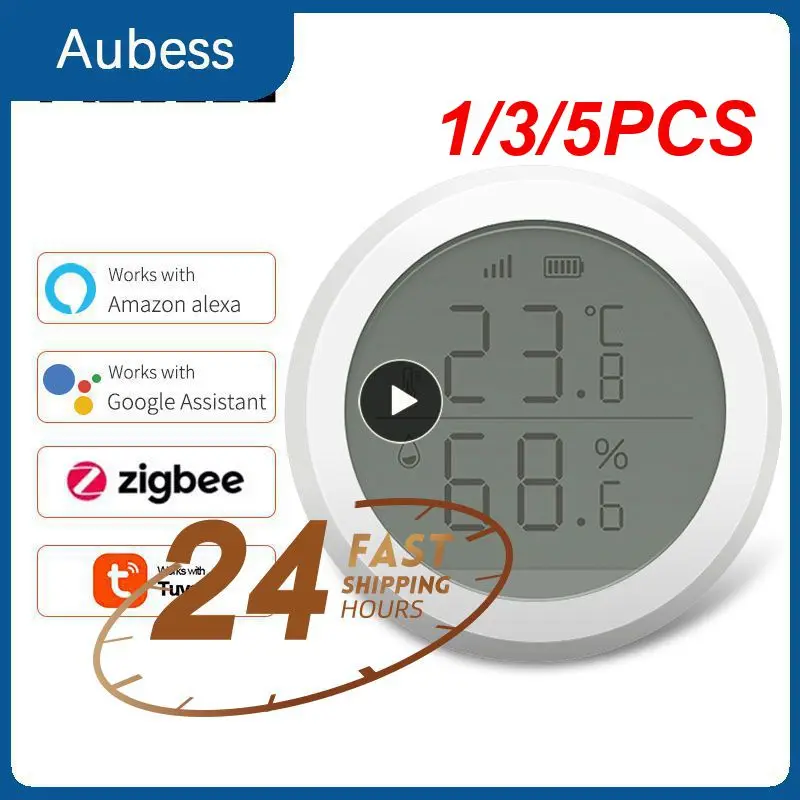 

1/3/5PCS Tuya Smart Temperature and Humidity Sensor Smart Life APP Control Indoor Humidity Detector Works with